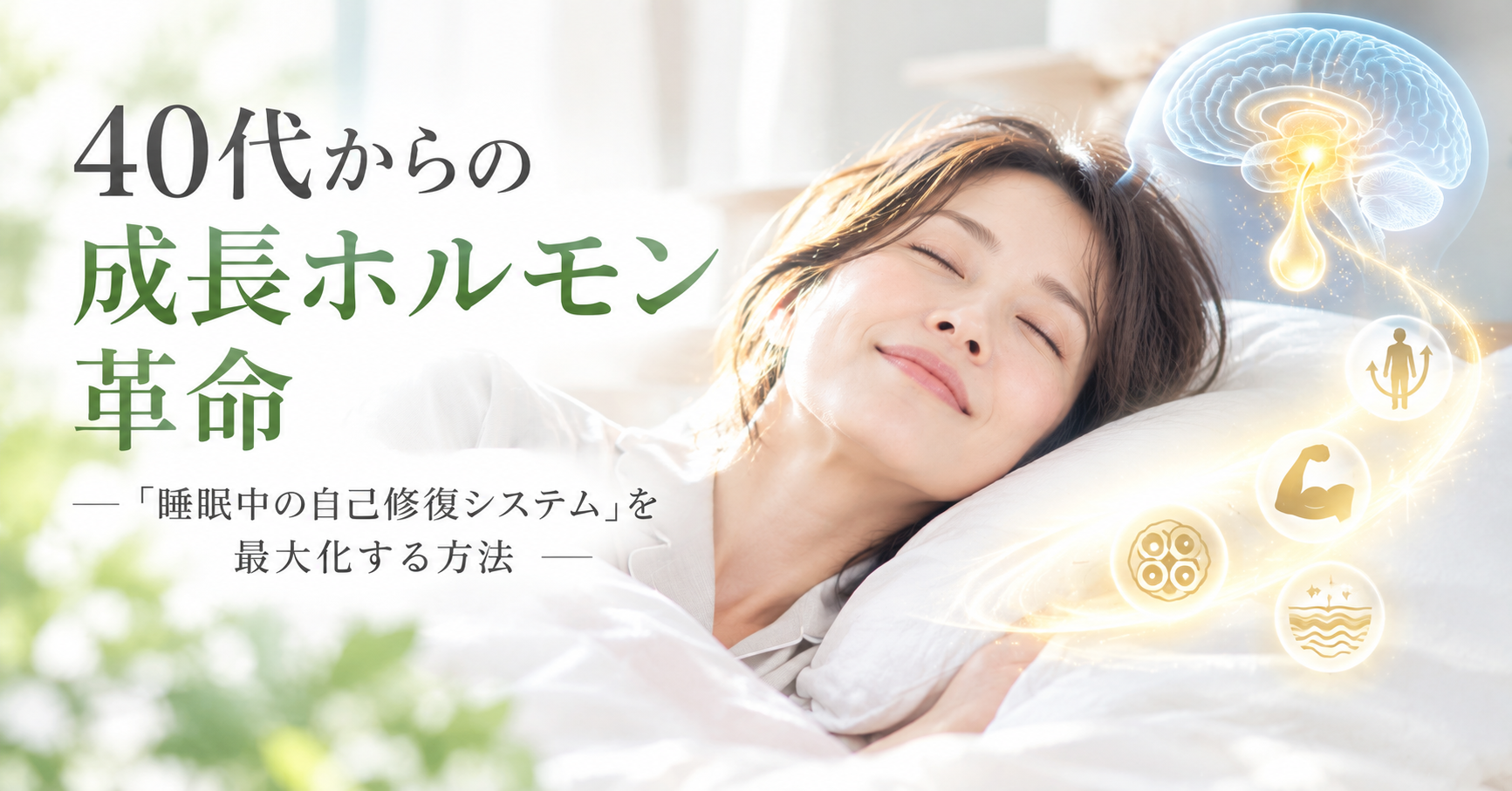40代からの成長ホルモン革命——「睡眠中の自己修復システム」を最大化する方法
